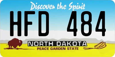 ND license plate HFD484