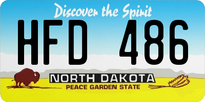 ND license plate HFD486