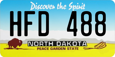 ND license plate HFD488
