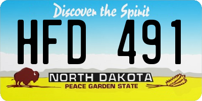 ND license plate HFD491