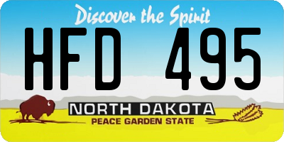 ND license plate HFD495