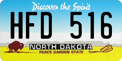 ND license plate HFD516