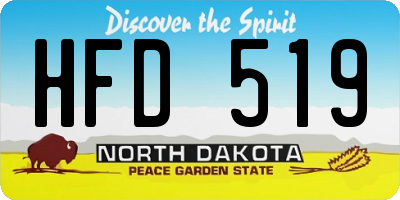 ND license plate HFD519