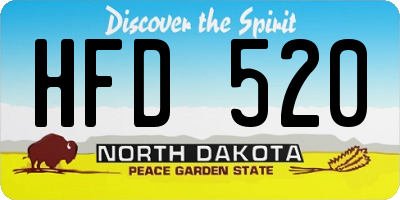 ND license plate HFD520