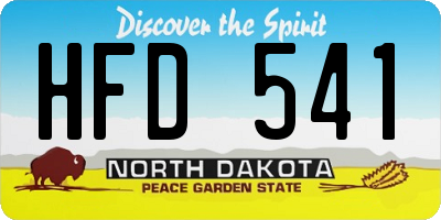 ND license plate HFD541