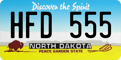 ND license plate HFD555