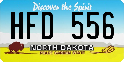 ND license plate HFD556