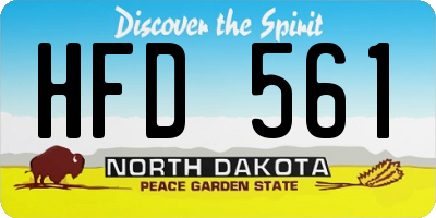 ND license plate HFD561