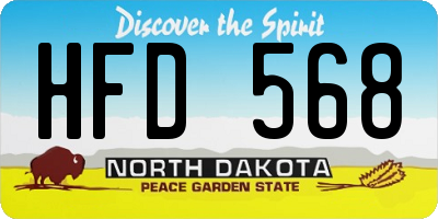 ND license plate HFD568