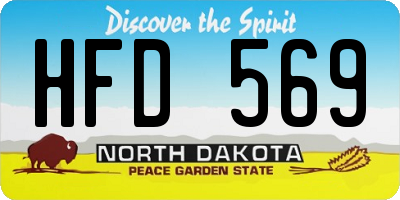 ND license plate HFD569