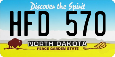 ND license plate HFD570