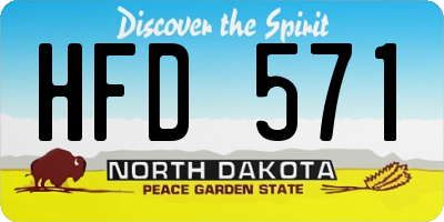 ND license plate HFD571