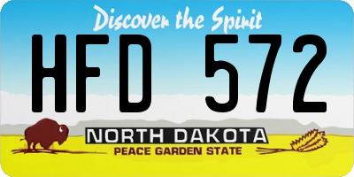 ND license plate HFD572