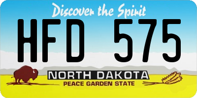ND license plate HFD575
