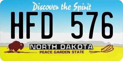 ND license plate HFD576