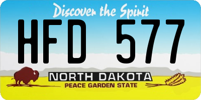 ND license plate HFD577