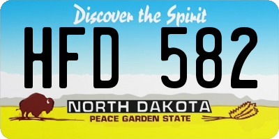 ND license plate HFD582