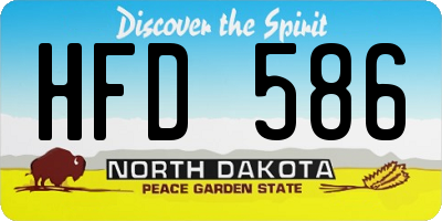 ND license plate HFD586