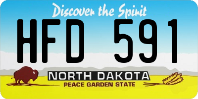 ND license plate HFD591