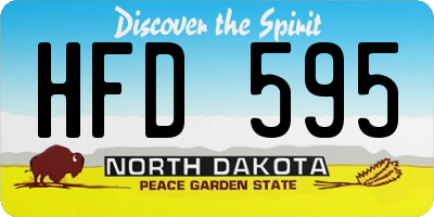 ND license plate HFD595