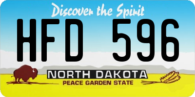 ND license plate HFD596