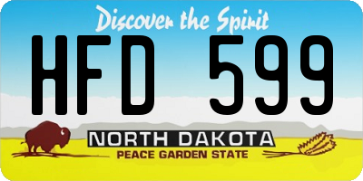ND license plate HFD599