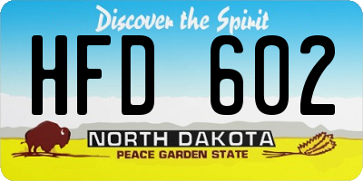 ND license plate HFD602