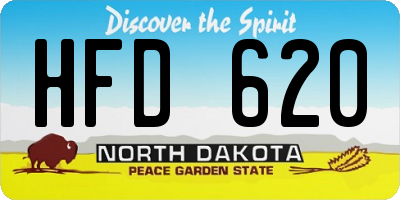 ND license plate HFD620