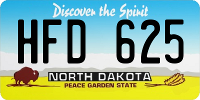 ND license plate HFD625