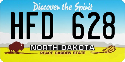 ND license plate HFD628