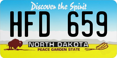 ND license plate HFD659