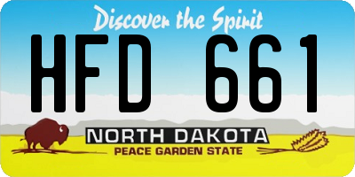 ND license plate HFD661
