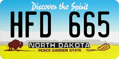 ND license plate HFD665
