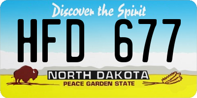 ND license plate HFD677
