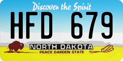 ND license plate HFD679