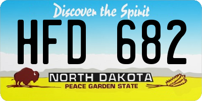 ND license plate HFD682