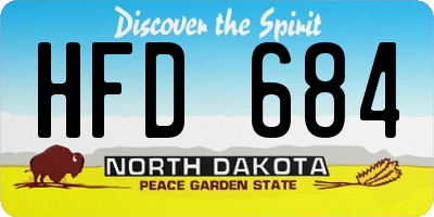ND license plate HFD684