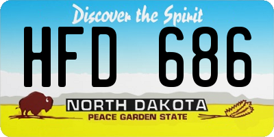 ND license plate HFD686