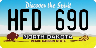 ND license plate HFD690