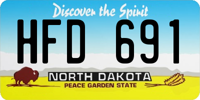 ND license plate HFD691