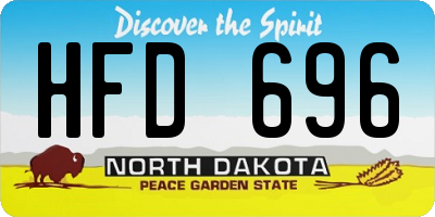 ND license plate HFD696