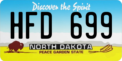 ND license plate HFD699