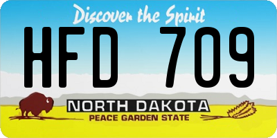 ND license plate HFD709