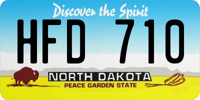 ND license plate HFD710