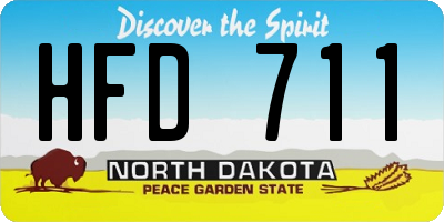 ND license plate HFD711