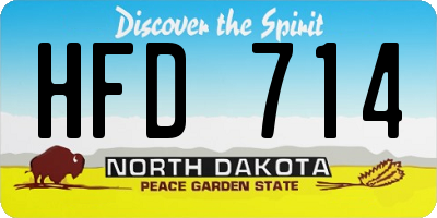 ND license plate HFD714