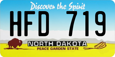 ND license plate HFD719