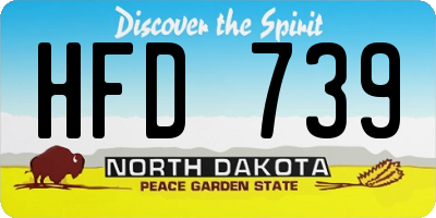 ND license plate HFD739