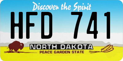 ND license plate HFD741