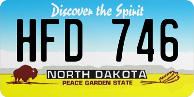 ND license plate HFD746